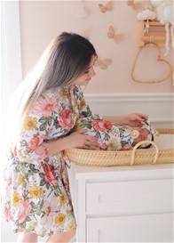 Welcome Baby - Treasure 4-piece Robe & Swaddle Set in Boho Floral