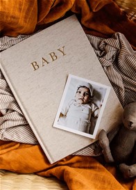 Write To Me - Baby Journal in Oatmeal